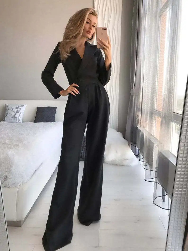 Damen Jumpsuit mit Wickelvorderseite