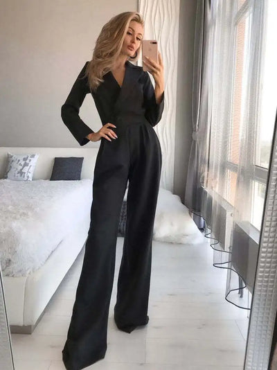 Damen Jumpsuit mit Wickelvorderseite