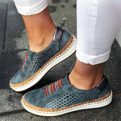 Damen Slipper-Walkingschuhe mit perforiertem Obermaterial
